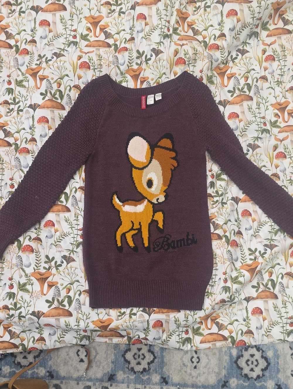 Disney Bambi Sweater Burgundy Size 2